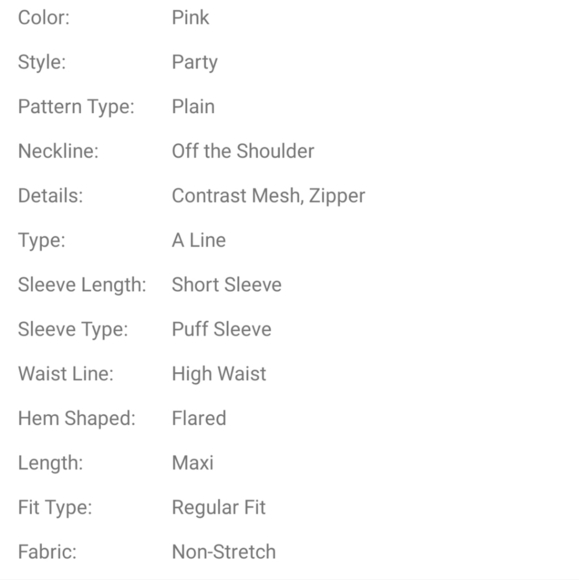 PINK PARTY PUFF SLEEVE,  FLORAL, off the shoulder,  Contrast Mesh, a lin… - Picture 9 of 9